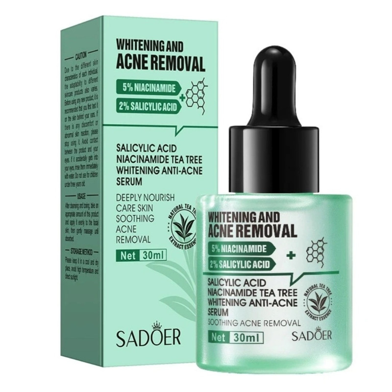 سرم ضد جوش و روشن کننده سادور مدل ANTI-ACNE مناسب برای پوست‌های آکنه‌ای حجم 30 میلی‌لیتر