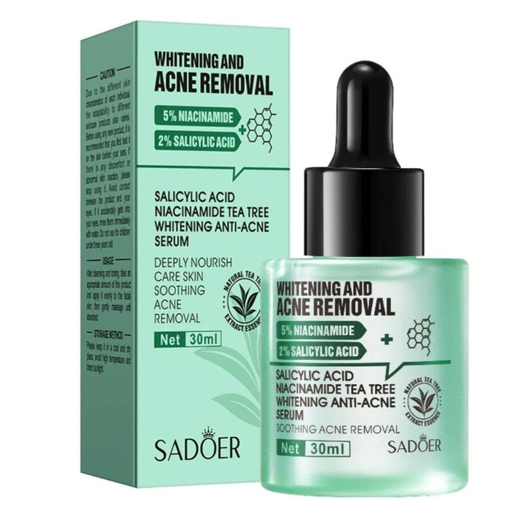 سرم ضد جوش و روشن کننده سادور مدل ANTI-ACNE مناسب برای پوستهای آکنهای حجم 30 میلیلیتر