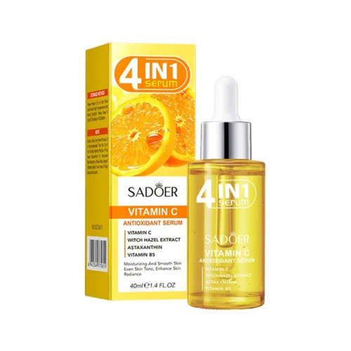 سرم روشن کننده پوست سادور مدل vitamin c 4 in1 مناسب برای انواع پوست حجم 40 میلی لیتر