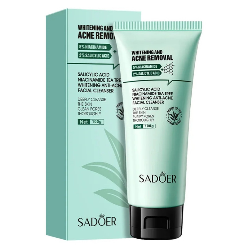 فوم ضد جوش صورت سادور مدل ANTI-ACNE مناسب برای پوست آکنه‌ای وزن 100 گرم