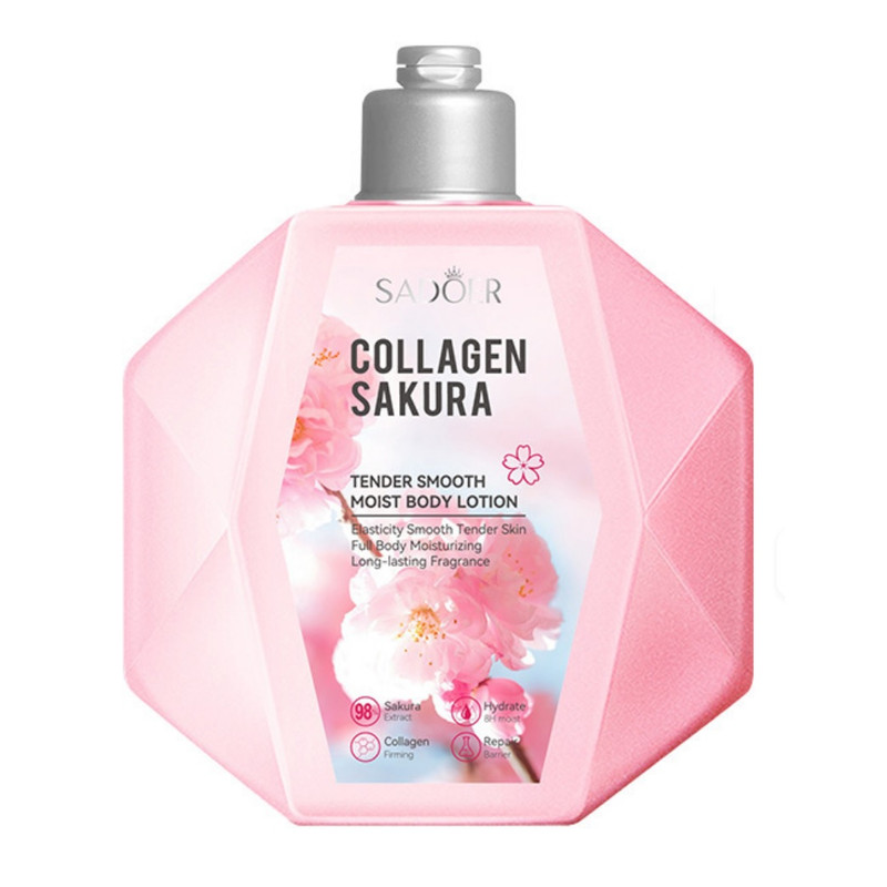 لوسیون بدن ساکورا سادور  Collagen Sakura حجم 300 میلی‌لیتر